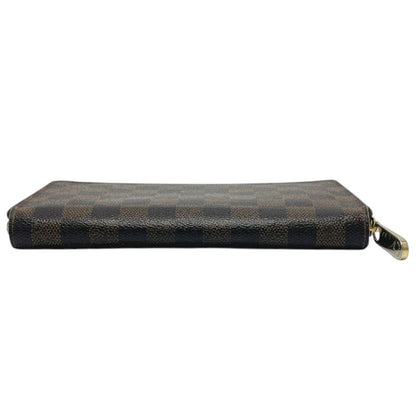 Louis Vuitton Wallet Zippy Damier Canvas Ebene Brown