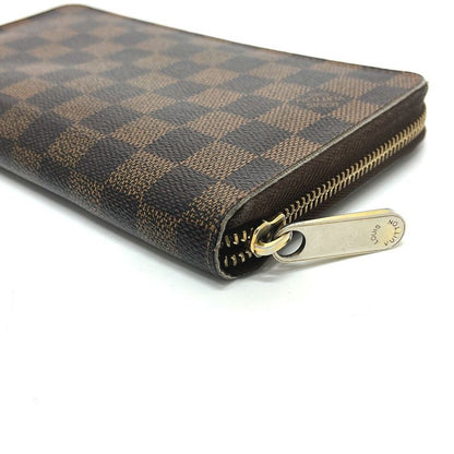 Louis Vuitton Wallet Zippy Damier Canvas Ebene Brown