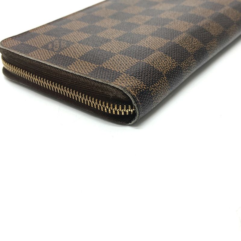 Louis Vuitton Wallet Zippy Damier Canvas Ebene Brown
