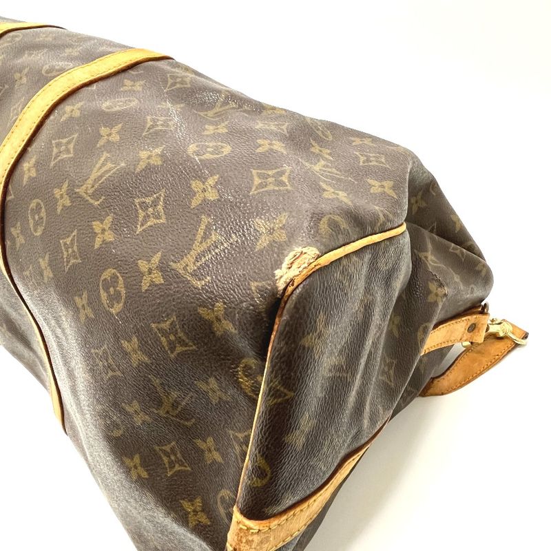 Louis Vuitton Boston Bag Keepall Bandouliere 55 Monogram Canvas Brown
