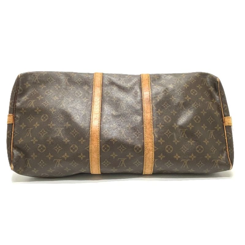 Louis Vuitton Boston Bag Keepall Bandouliere 55 Monogram Canvas Brown