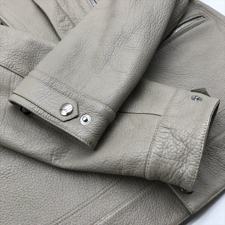 Loewe Deer Skin Riders Jacket Top Beige