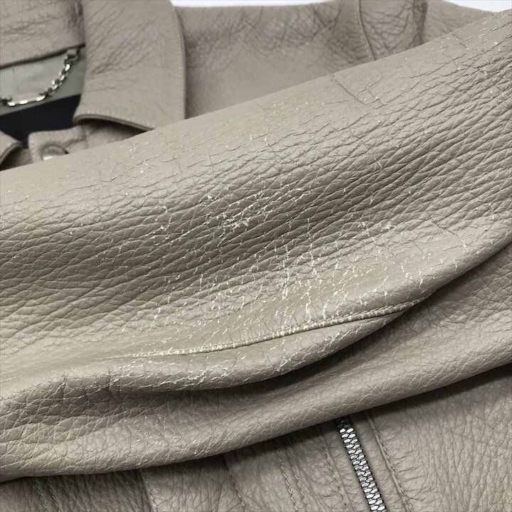Loewe Deer Skin Riders Jacket Top Beige