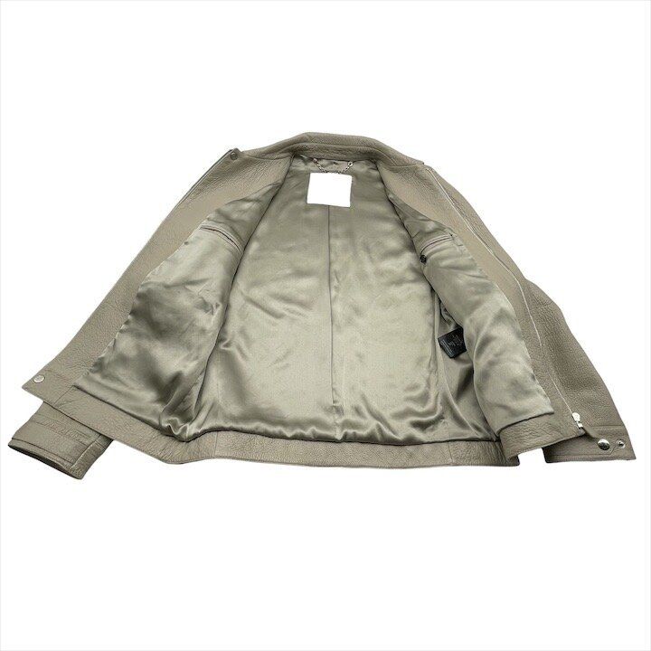 Loewe Deer Skin Riders Jacket Top Beige