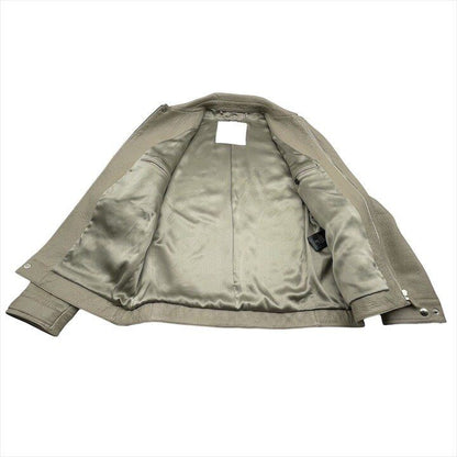 Loewe Deer Skin Riders Jacket Top Beige