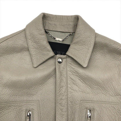 Loewe Deer Skin Riders Jacket Top Beige