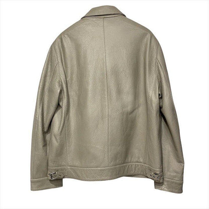 Loewe Deer Skin Riders Jacket Top Beige