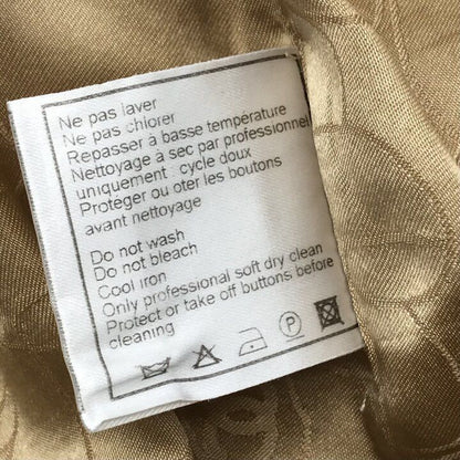 Chanel CC Logo Button Tweed All Over Pattern Jacket Ivory
