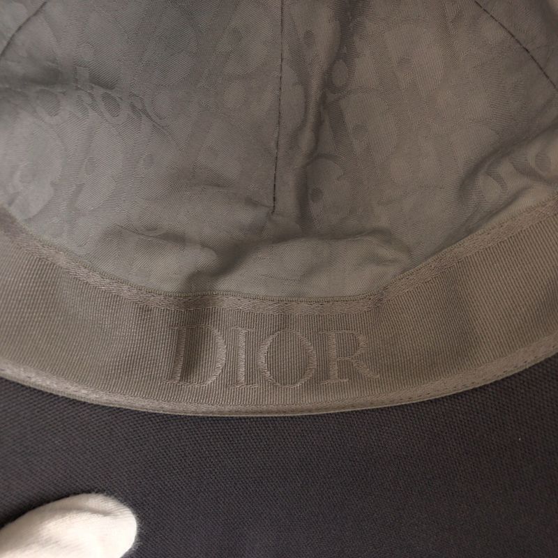 Dior Gray Silver Cotton Cap Hat