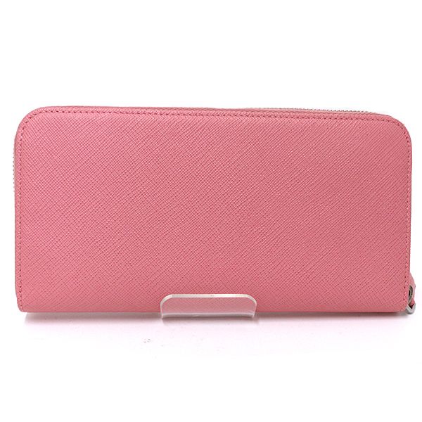 Prada Saffiano Zip Around Wallet Petalo 1 Pink