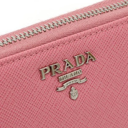 Prada Saffiano Zip Around Wallet Petalo 1 Pink