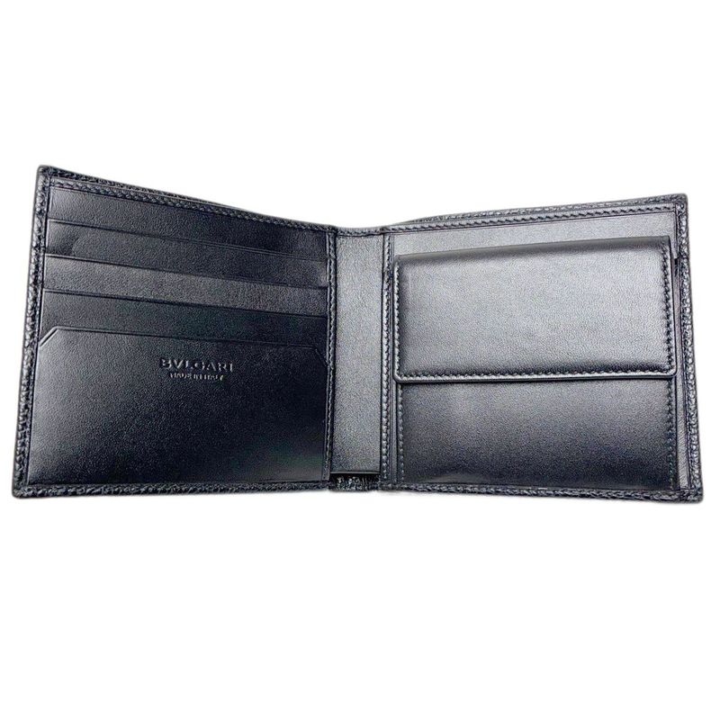 Bvlgari Bifold Wallet Octo Black Leather