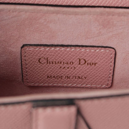 Dior Leather Saddle Bag Logo 2-Way Pink