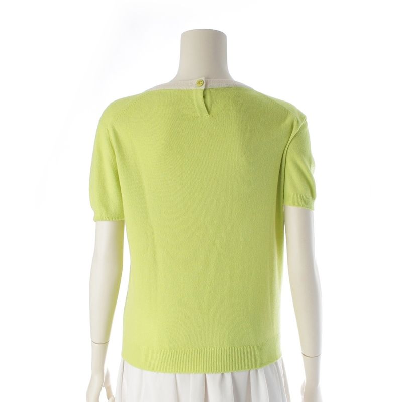 Chanel Cashmere CC Logo Multicolor Button Short Sleeve Top Long Cardigan