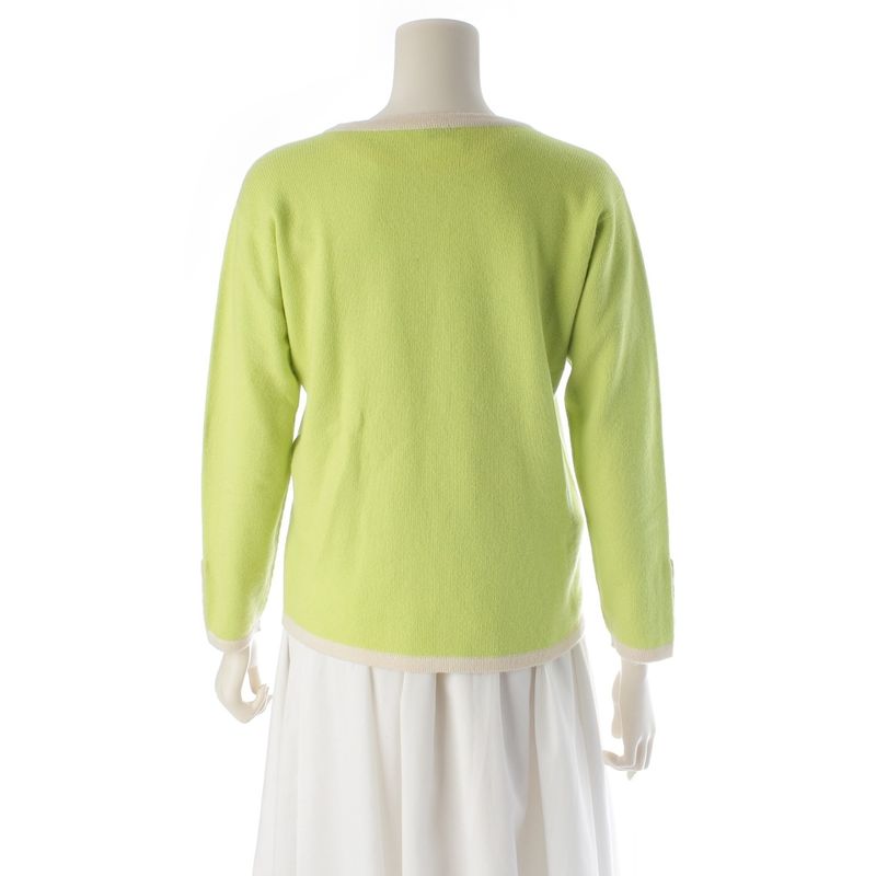 Chanel Cashmere CC Logo Multicolor Button Short Sleeve Top Long Cardigan
