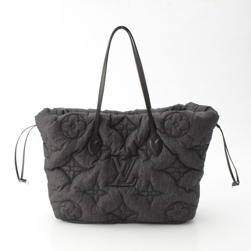 Louis Vuitton Neverfull Inside Out MM Nylon Reversible Tote Black
