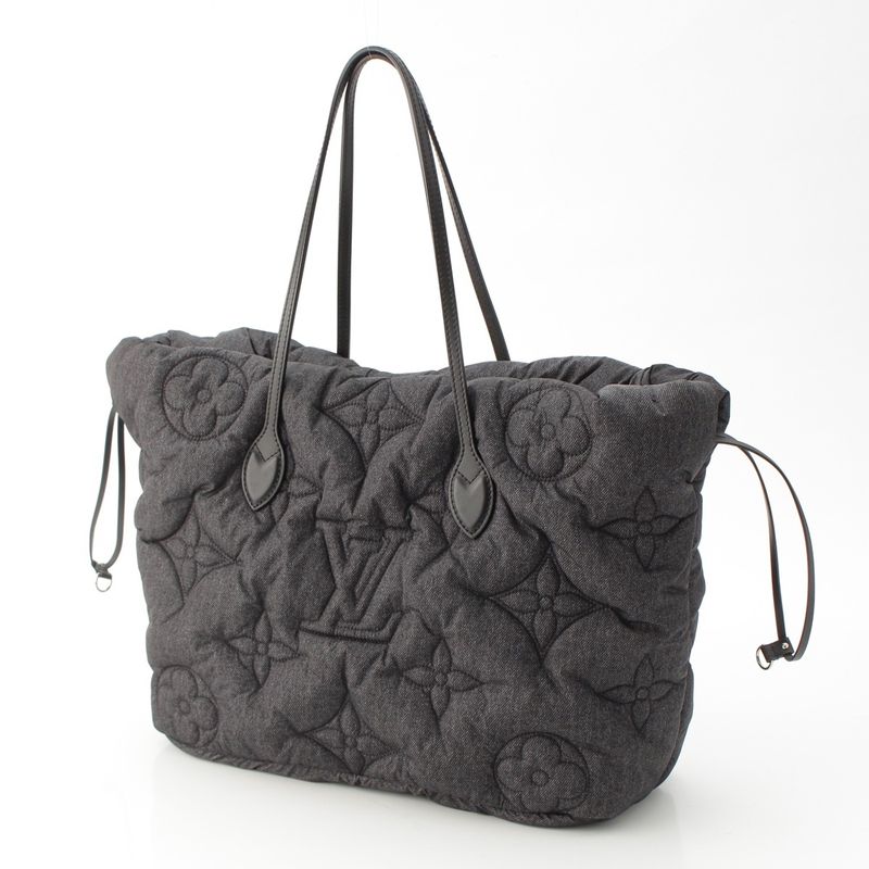Louis Vuitton Neverfull Inside Out MM Nylon Reversible Tote Black