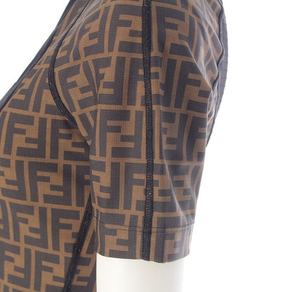 Fendi Zucca Logo Stretch Top Brown Black 38