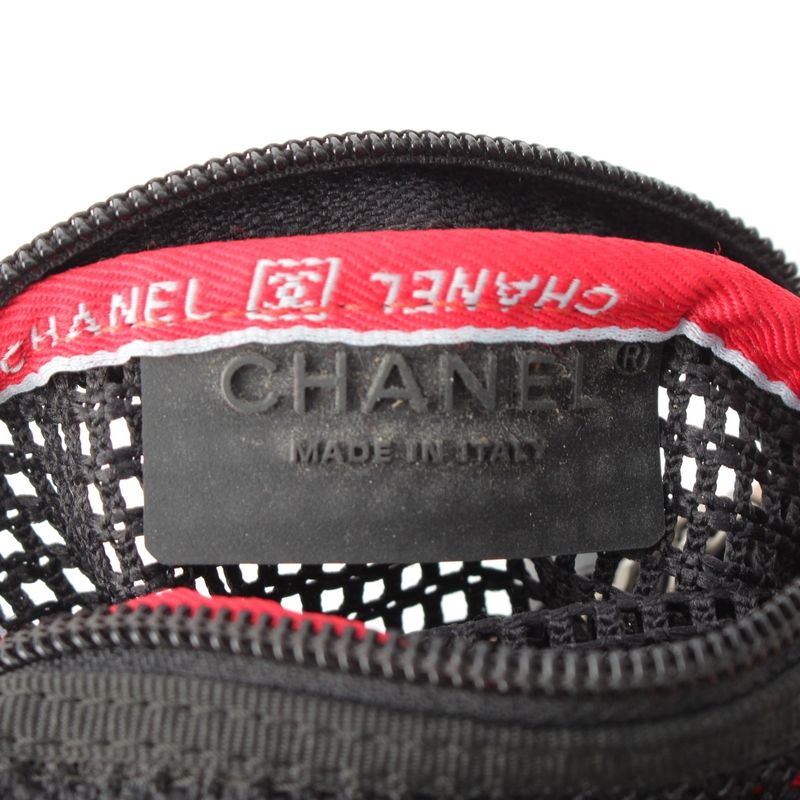 Chanel Sportsline Logo Mesh Shoulder Bag Black
