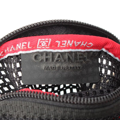 Chanel Sportsline Logo Mesh Shoulder Bag Black