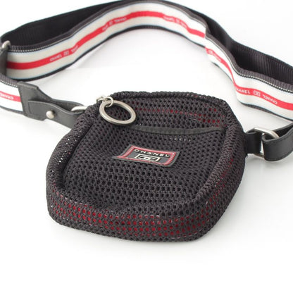 Chanel Sportsline Logo Mesh Shoulder Bag Black
