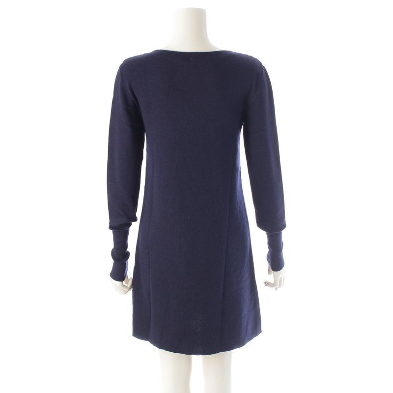Louis Vuitton Wool Cashmere Knit Sequin Dress Navy XS