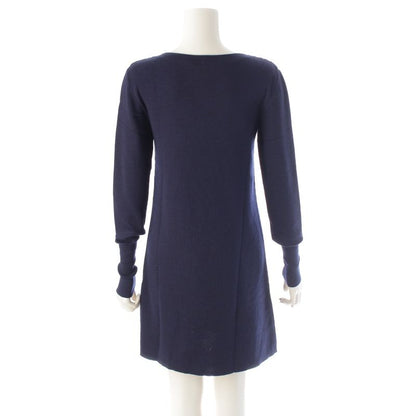 Louis Vuitton Wool Cashmere Knit Sequin Dress Navy XS