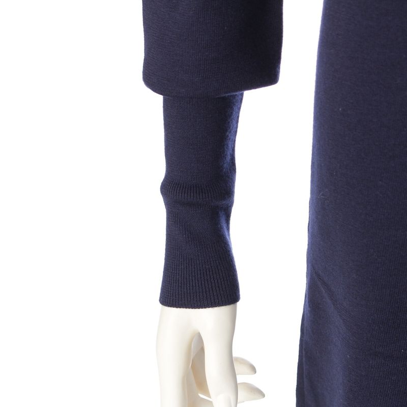 Louis Vuitton Wool Cashmere Knit Sequin Dress Navy XS