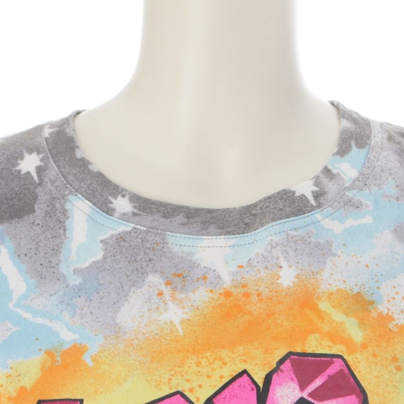Dior Galliano Era Kaos Cotton Graphic Print Short Sleeve T-Shirt Top Gray 46