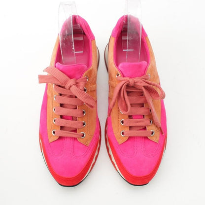 Hermes Suede Stadium Sneakers Pink Brown 38