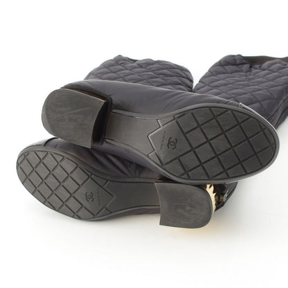 Chanel Nylon 2-Way CC Logo Removable Boots Black 35 2 1C
