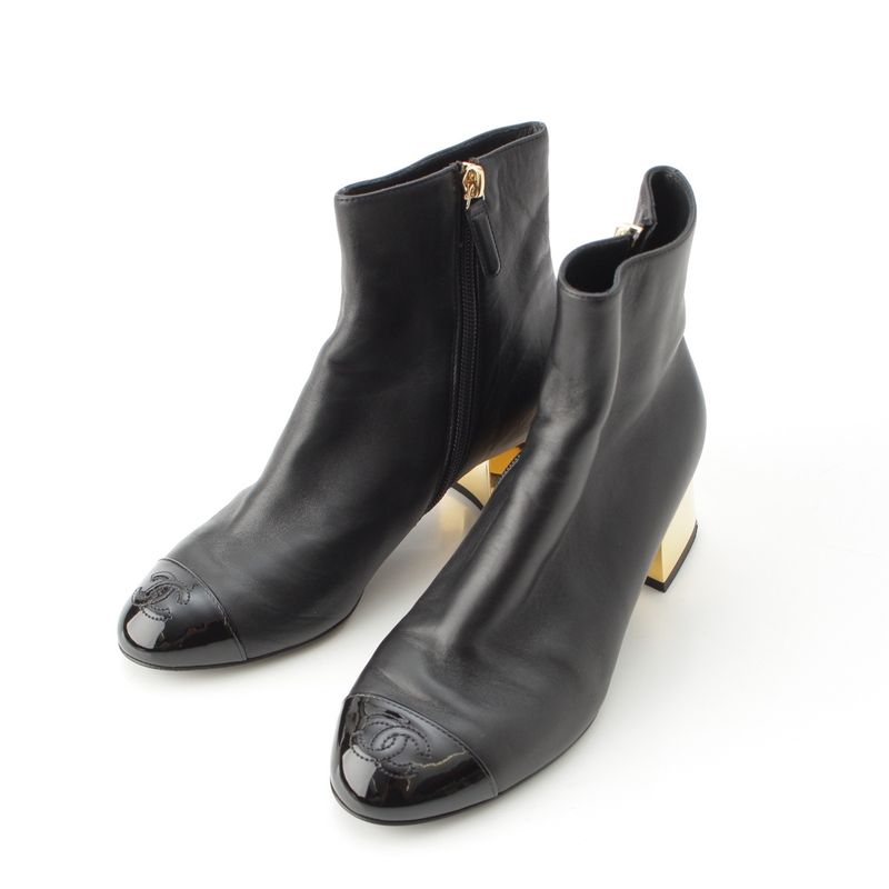 Chanel Nylon 2-Way CC Logo Removable Boots Black 35 2 1C