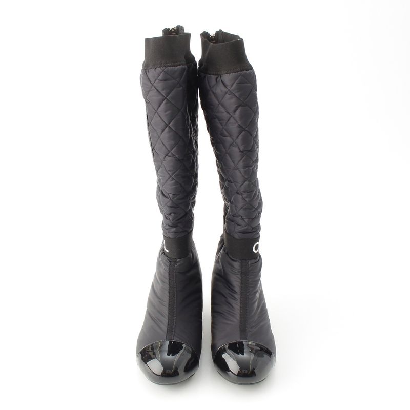 Chanel Nylon 2-Way CC Logo Removable Boots Black 35 2 1C