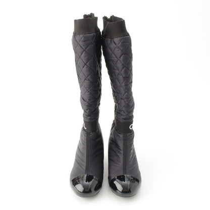 Chanel Nylon 2-Way CC Logo Removable Boots Black 35 2 1C