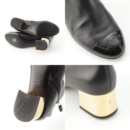 Chanel Nylon 2-Way CC Logo Removable Boots Black 35 2 1C