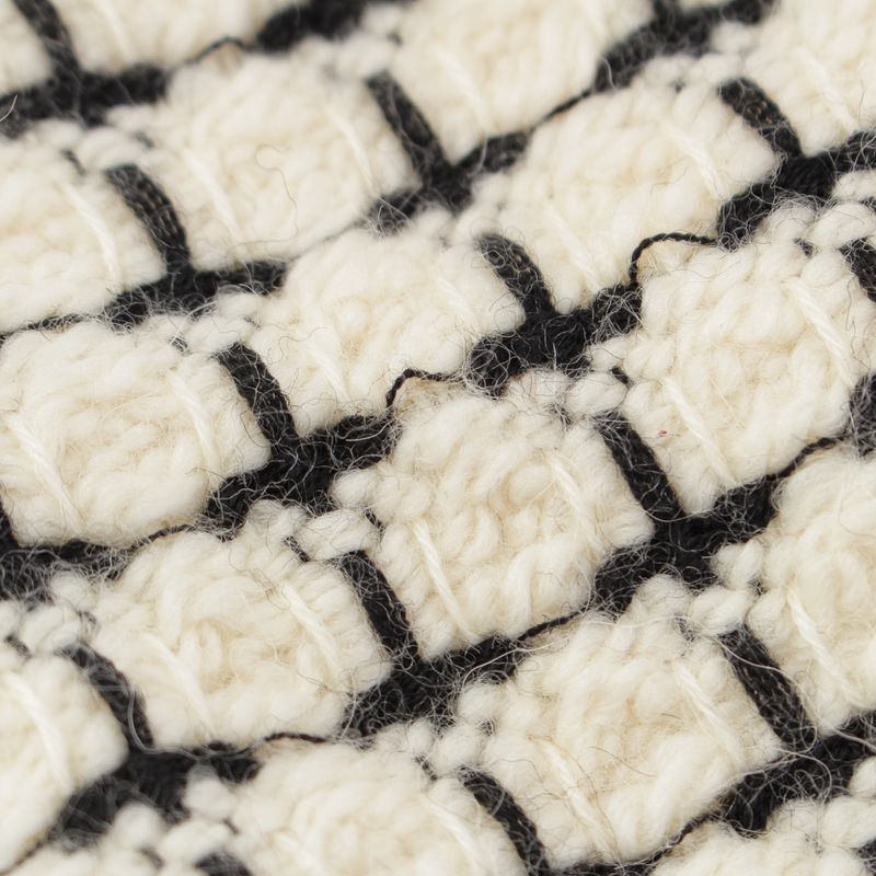 Chanel Tweed Wool Mohair Alpaca Long Coat Black White 38