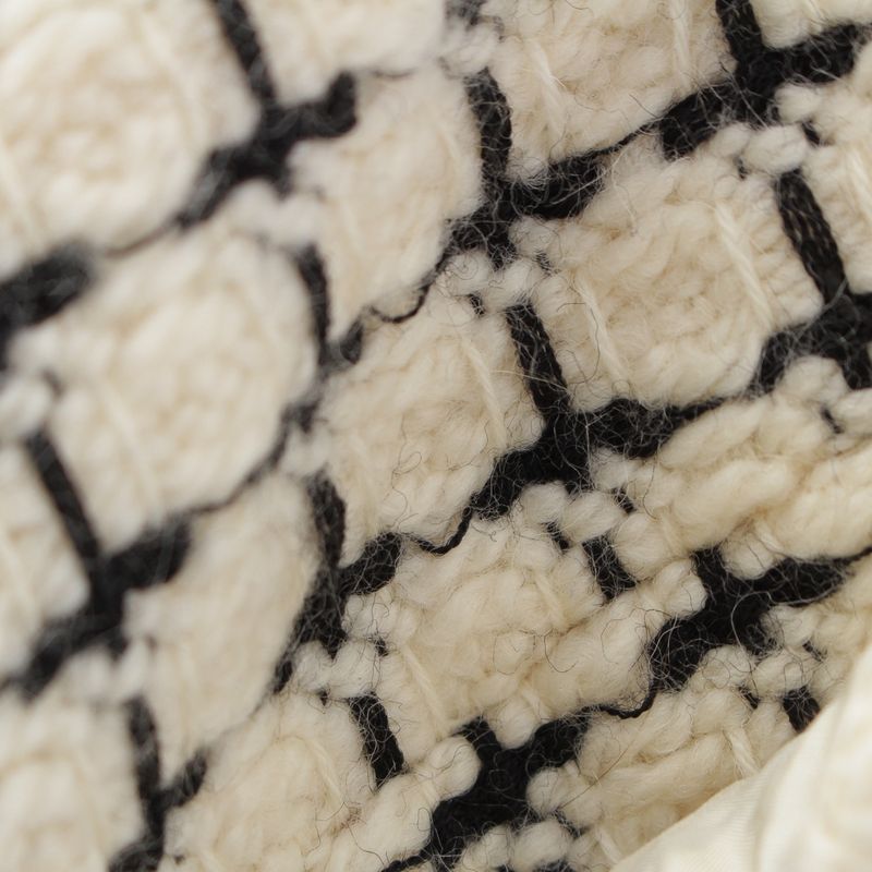 Chanel Tweed Wool Mohair Alpaca Long Coat Black White 38