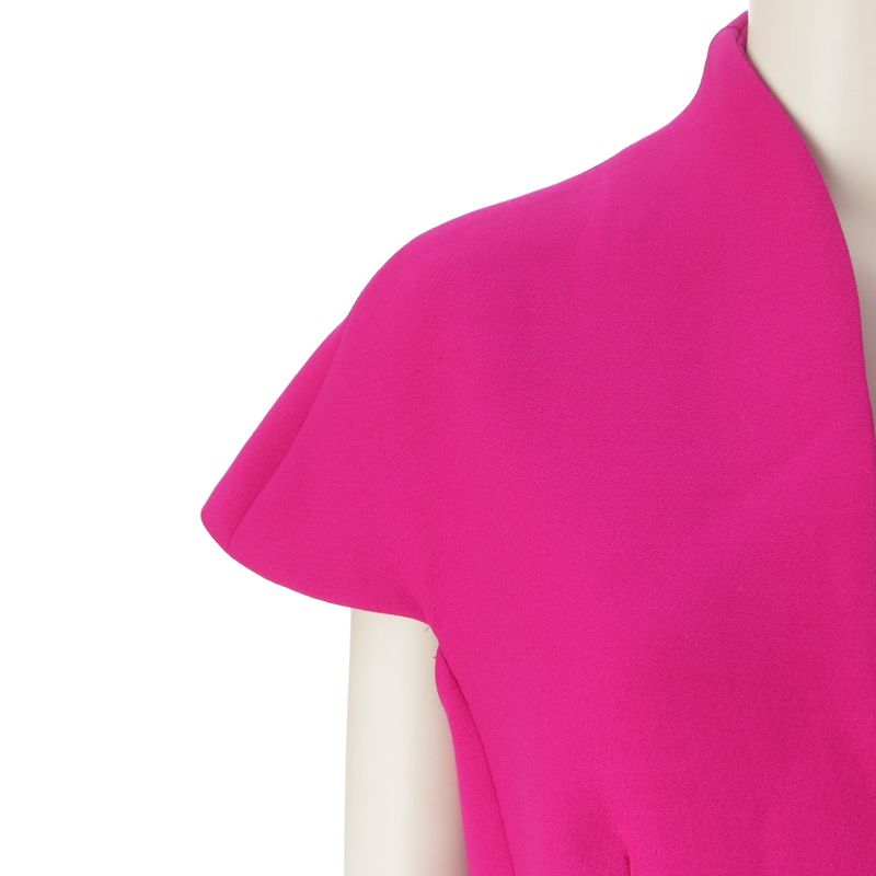 Dior Galliano Era Wool Silk Sleeveless Dress Pink