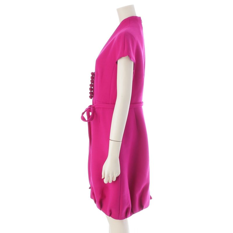 Dior Galliano Era Wool Silk Sleeveless Dress Pink