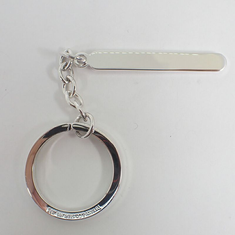 Tiffany & Co 925 Logo Bar Key Ring