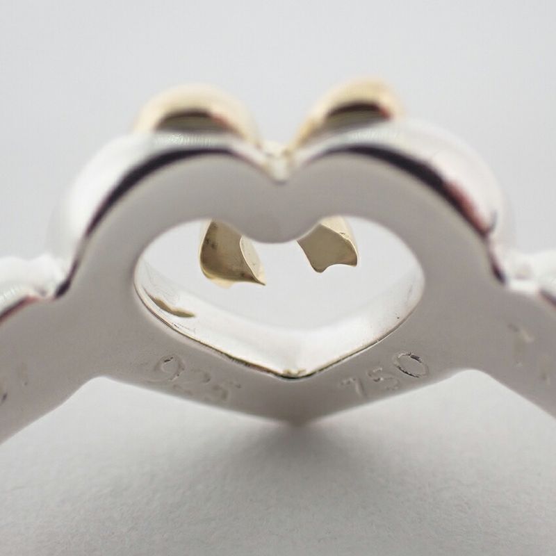 Tiffany & Co 925 750 Heart Ribbon Ring