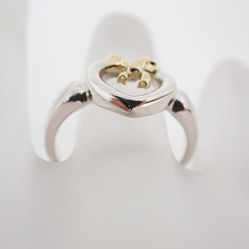 Tiffany & Co 925 750 Heart Ribbon Ring