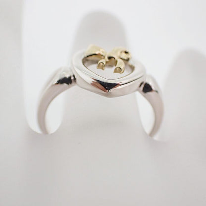 Tiffany & Co 925 750 Heart Ribbon Ring
