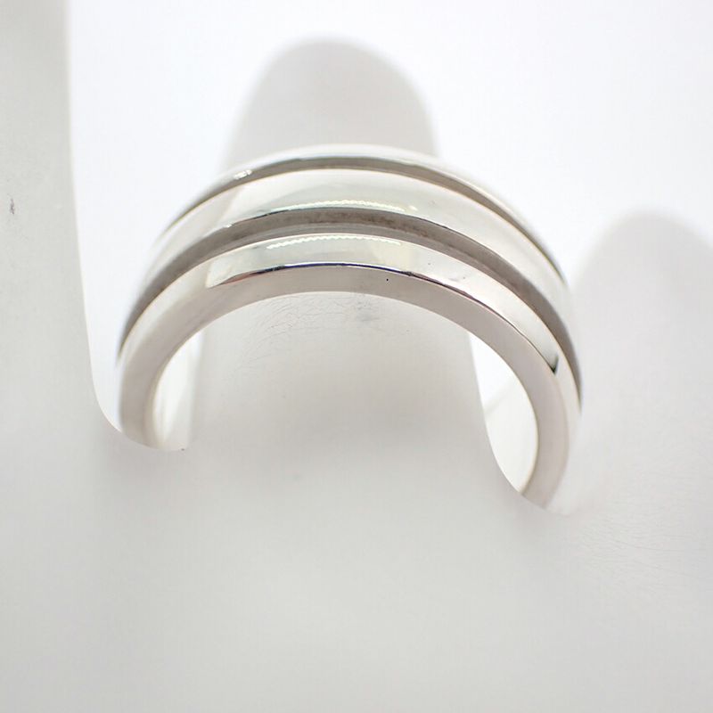 Tiffany & Co 925 Grooved Double Ring