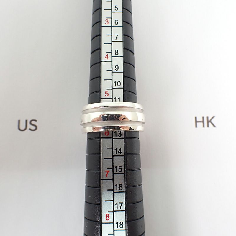 Tiffany & Co 925 Grooved Double Ring