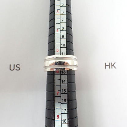 Tiffany & Co 925 Grooved Double Ring