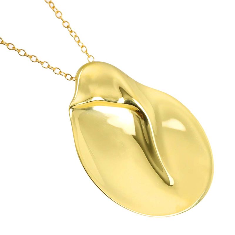 Tiffany & Co Madonna Long Necklace 18k YG Yellow Gold 750 Bean