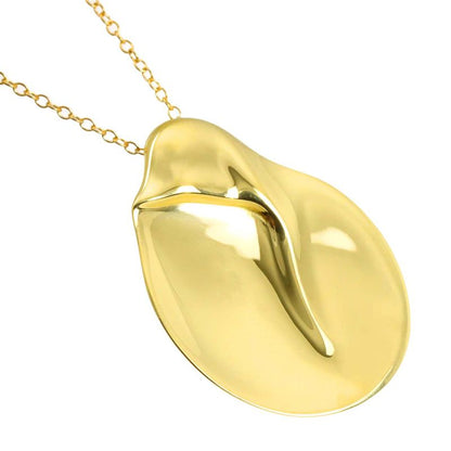 Tiffany & Co Madonna Long Necklace 18k YG Yellow Gold 750 Bean