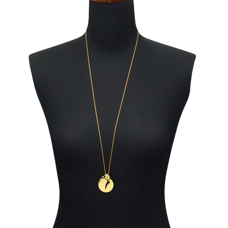 Tiffany & Co Madonna Long Necklace 18k YG Yellow Gold 750 Bean