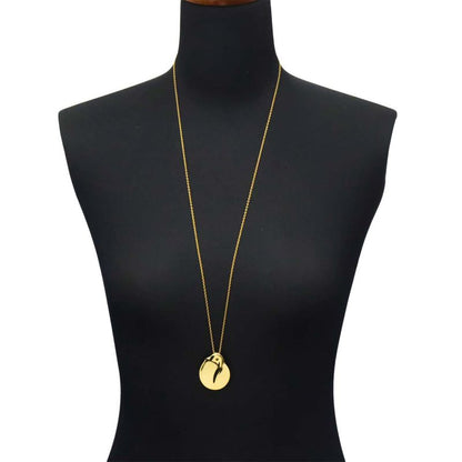 Tiffany & Co Madonna Long Necklace 18k YG Yellow Gold 750 Bean